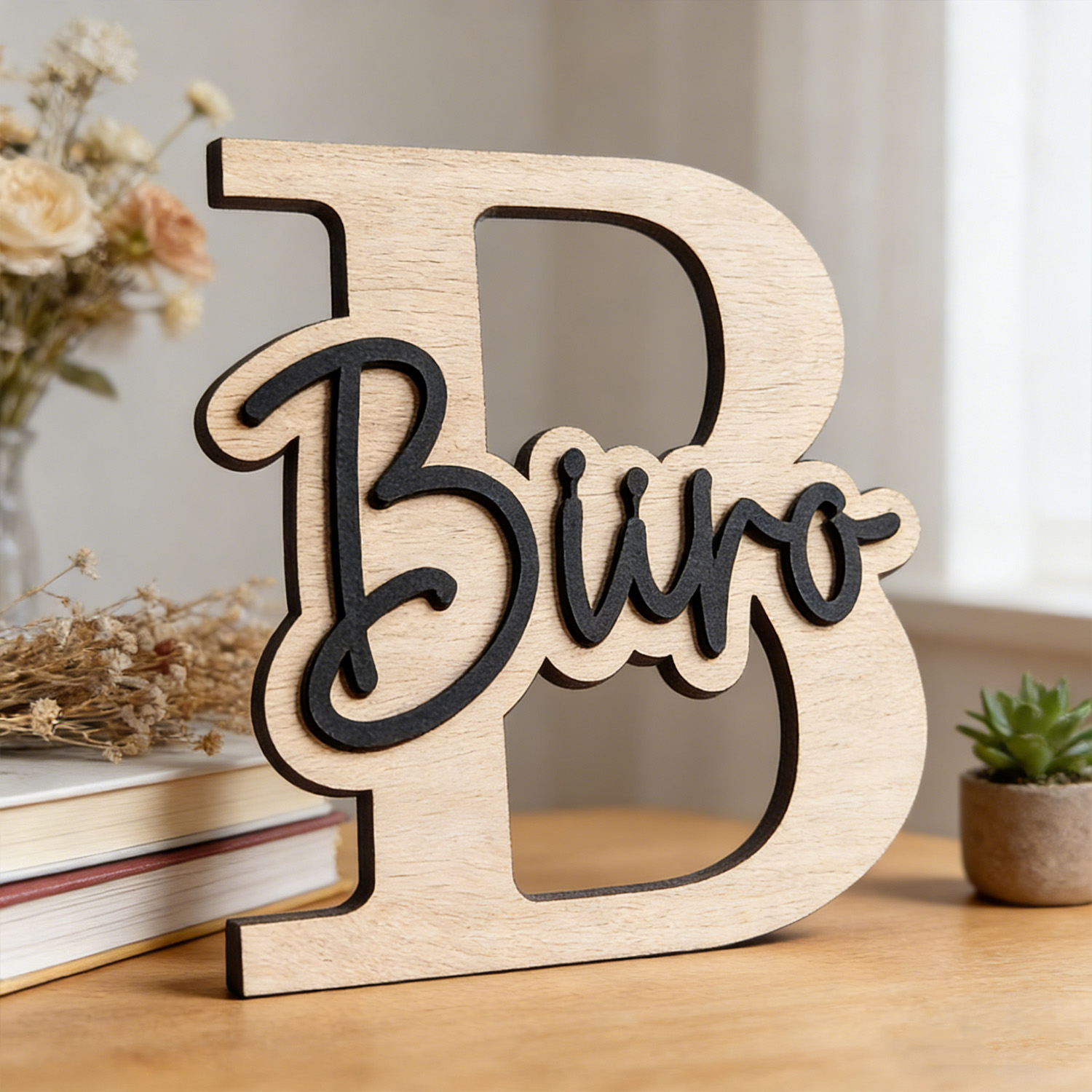 Baby Nursery Ornaments - 1pc Customizable Wooden Letter Door Sign,Customizable