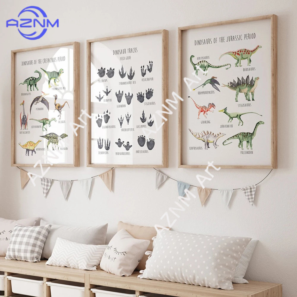 Baby Nursery Ornaments - 1/3PCS ，The cartoon dinosaur species English