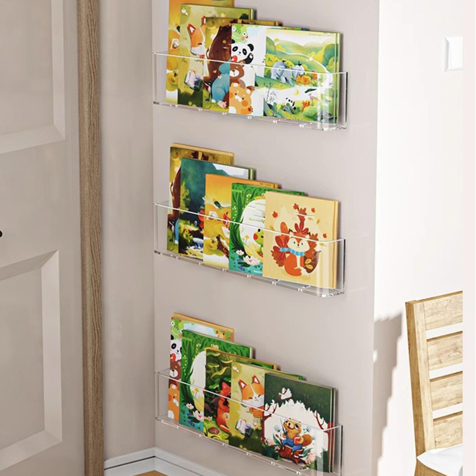 Baby Nursery Floating Shelves - 3x Floating Book Shelves Classroom Kids