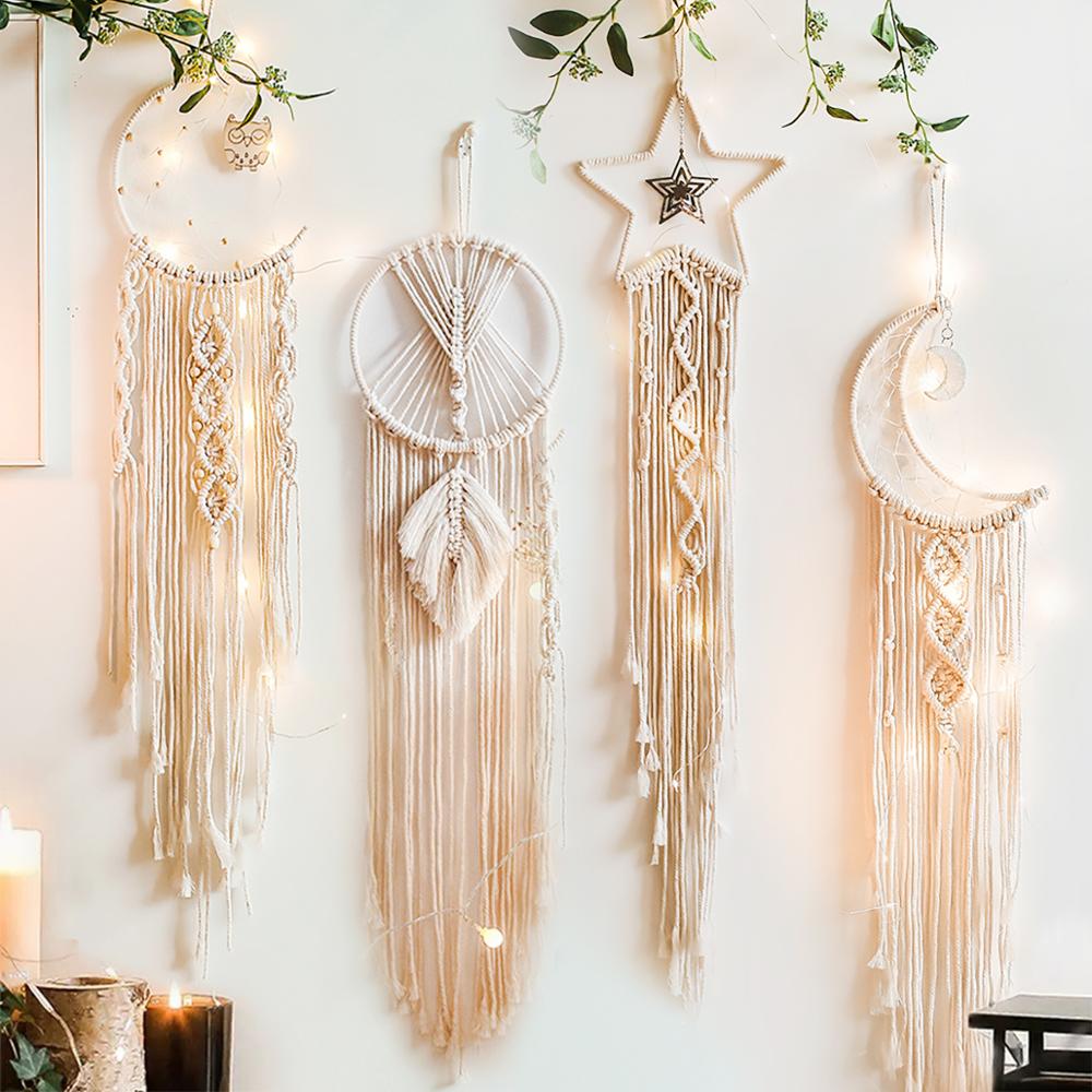 Baby Nursery Hanging Decor - Macrame Dream Catcher Boho Trang Trí