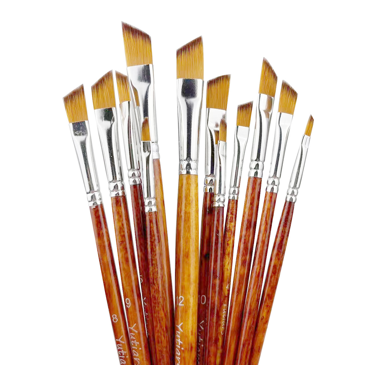 Footprint Ink Kit - Angular Paint Brushes Nylon Hair Angled