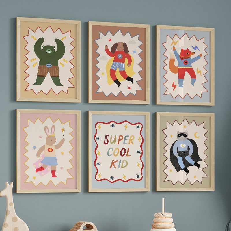 Baby Nursery Ornaments - Funny Cartoon Super Cool Kid Nursery