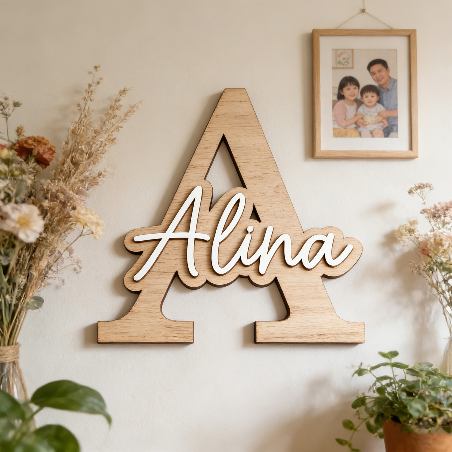 1pc Customizable Wooden Letter - đánh giá và giá Baby Nursery Ornaments