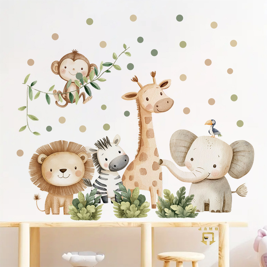 Boho Forest Animals Wall Stick - đánh giá và giá Baby Nursery Design