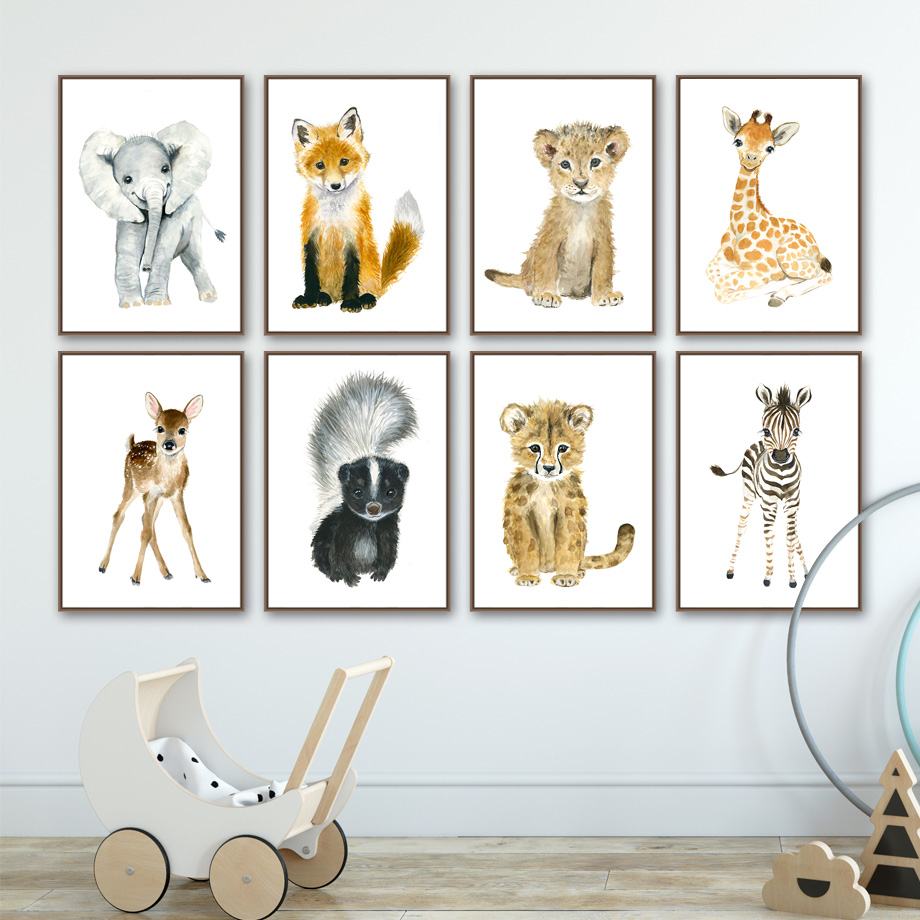 Elephant Fox Zebra Giraffe Leo - đánh giá và giá Baby Nursery Mirror