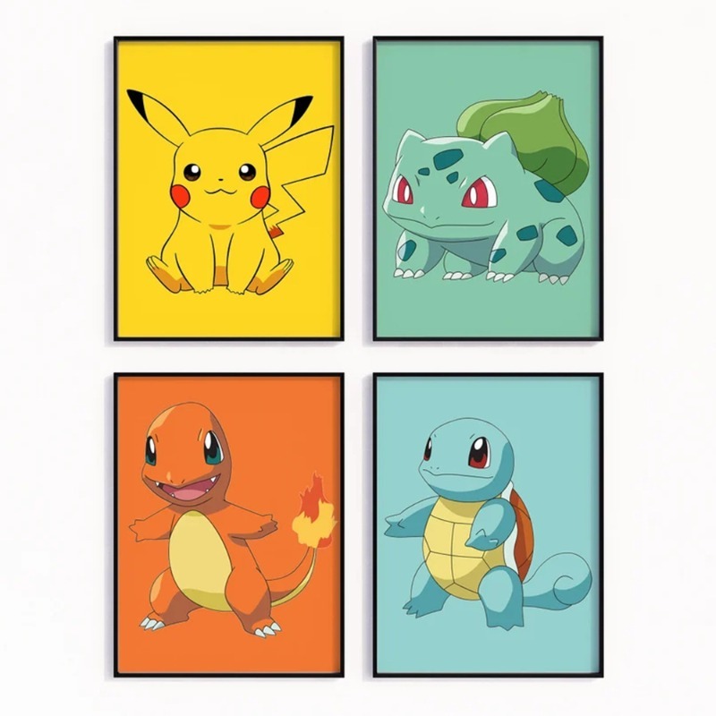 Cartoon Anime Poster Pokemon P - đánh giá và giá Baby Nursery Hanging Decor