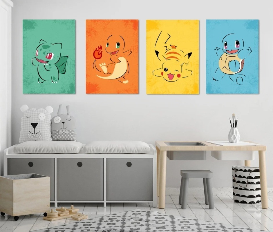 Cartoon Anime Poster Pokemon P - đánh giá và giá Baby Nursery Hanging Decor