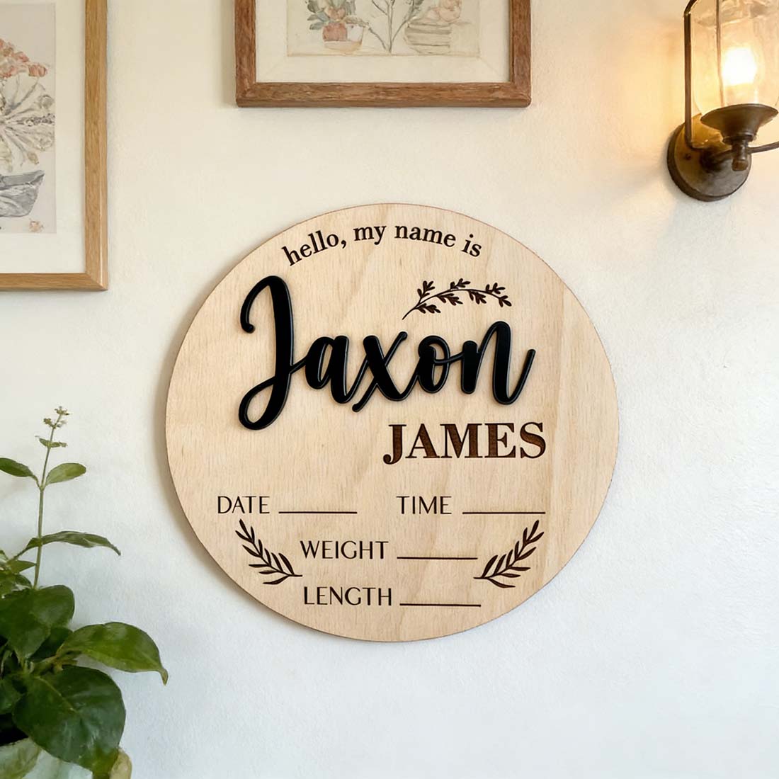 1Pc Custom Baby Announcement S - đánh giá và giá Baby Nursery Ornaments