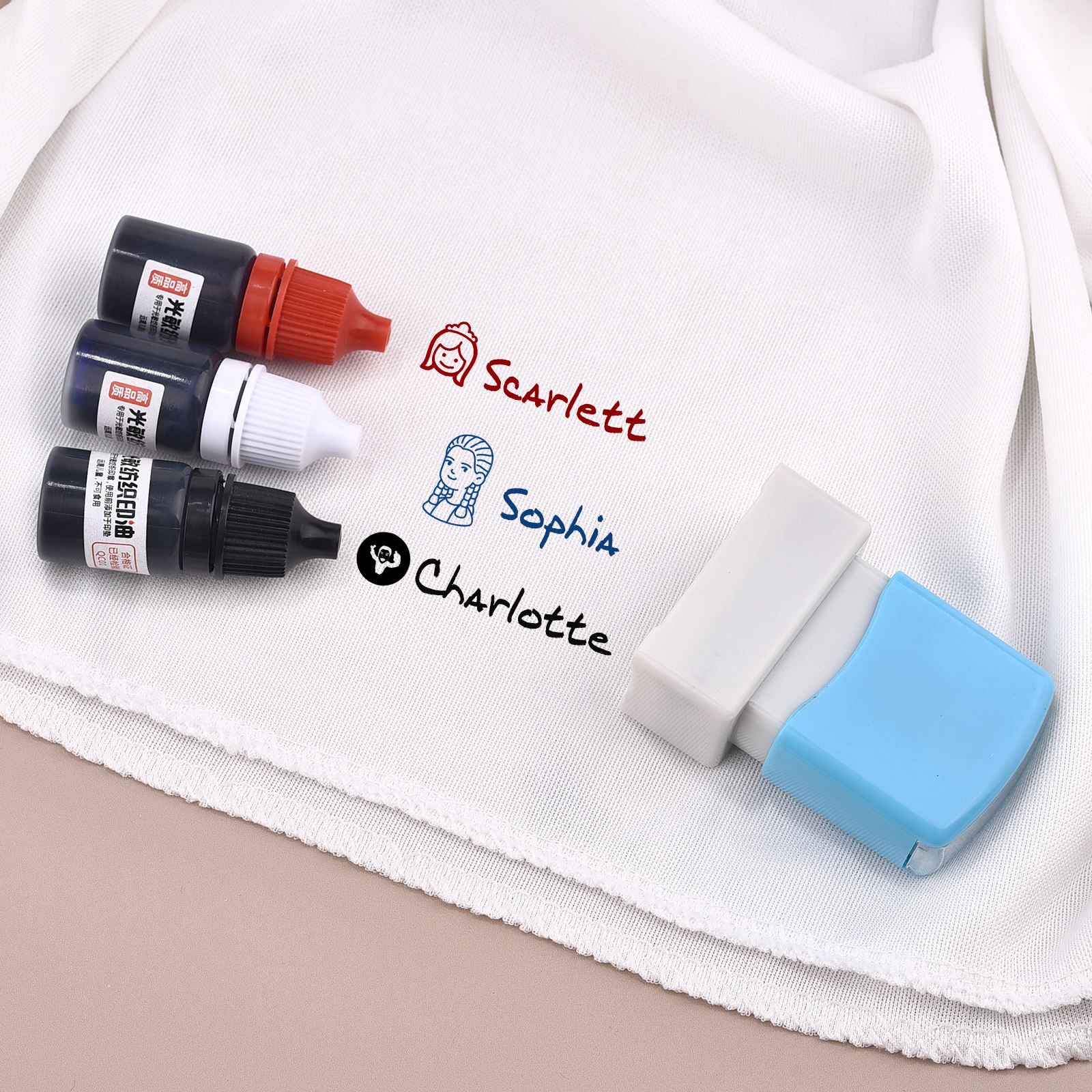 3pcs/Set  Ink Textile Clothes  - đánh giá và giá Footprint Ink Kit