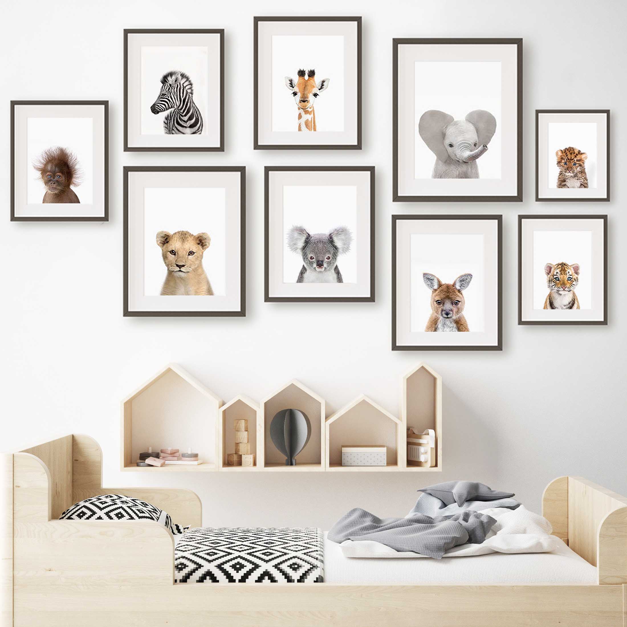 1pc frameless Canvas Painting  - đánh giá và giá Baby Nursery Zoo Animals