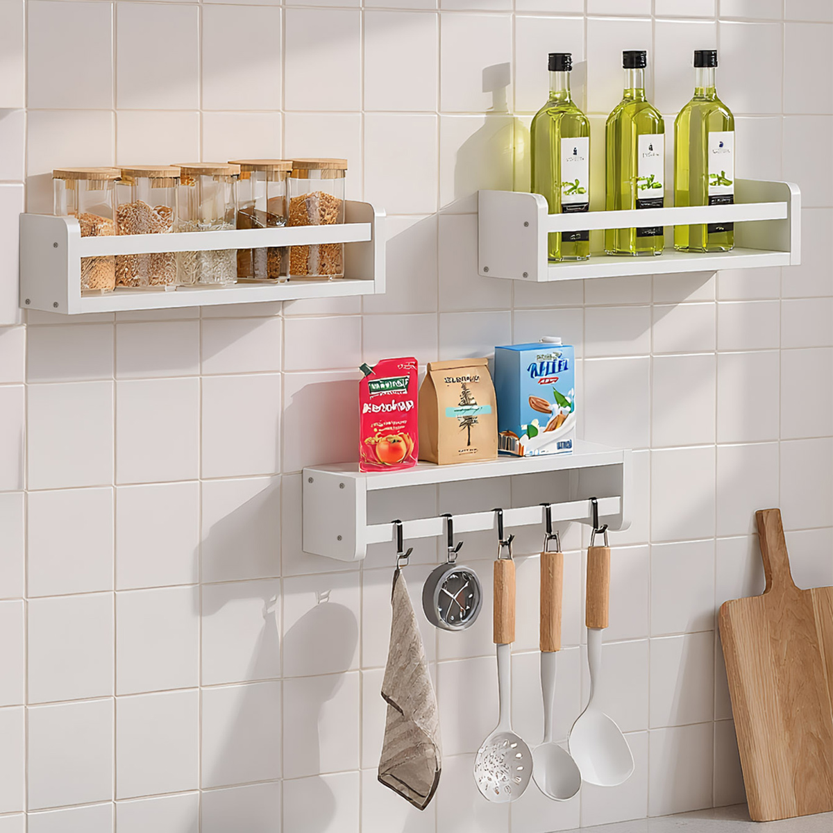 Set of 3 Nursery Book Shelves  - đánh giá và giá Baby Nursery Floating Shelves