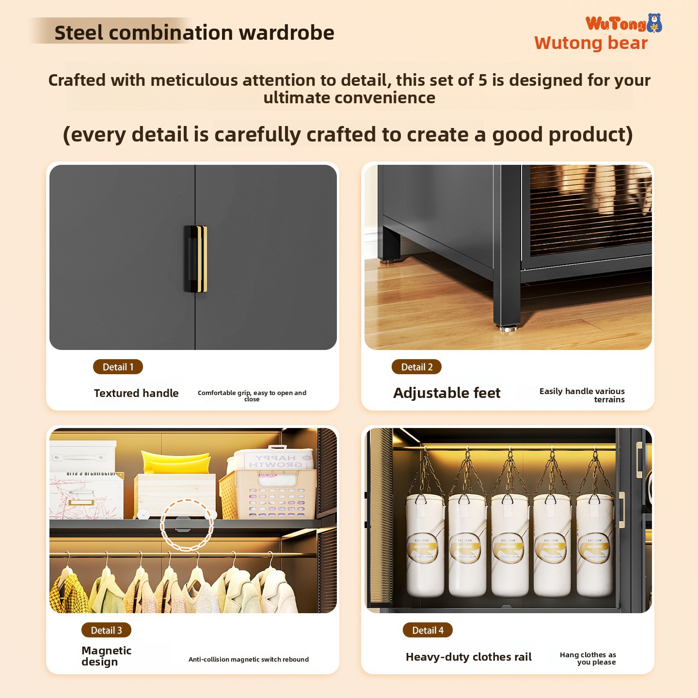 Steel Glass Wardrobe Closet Be - đánh giá và giá Closet Organizer Baby