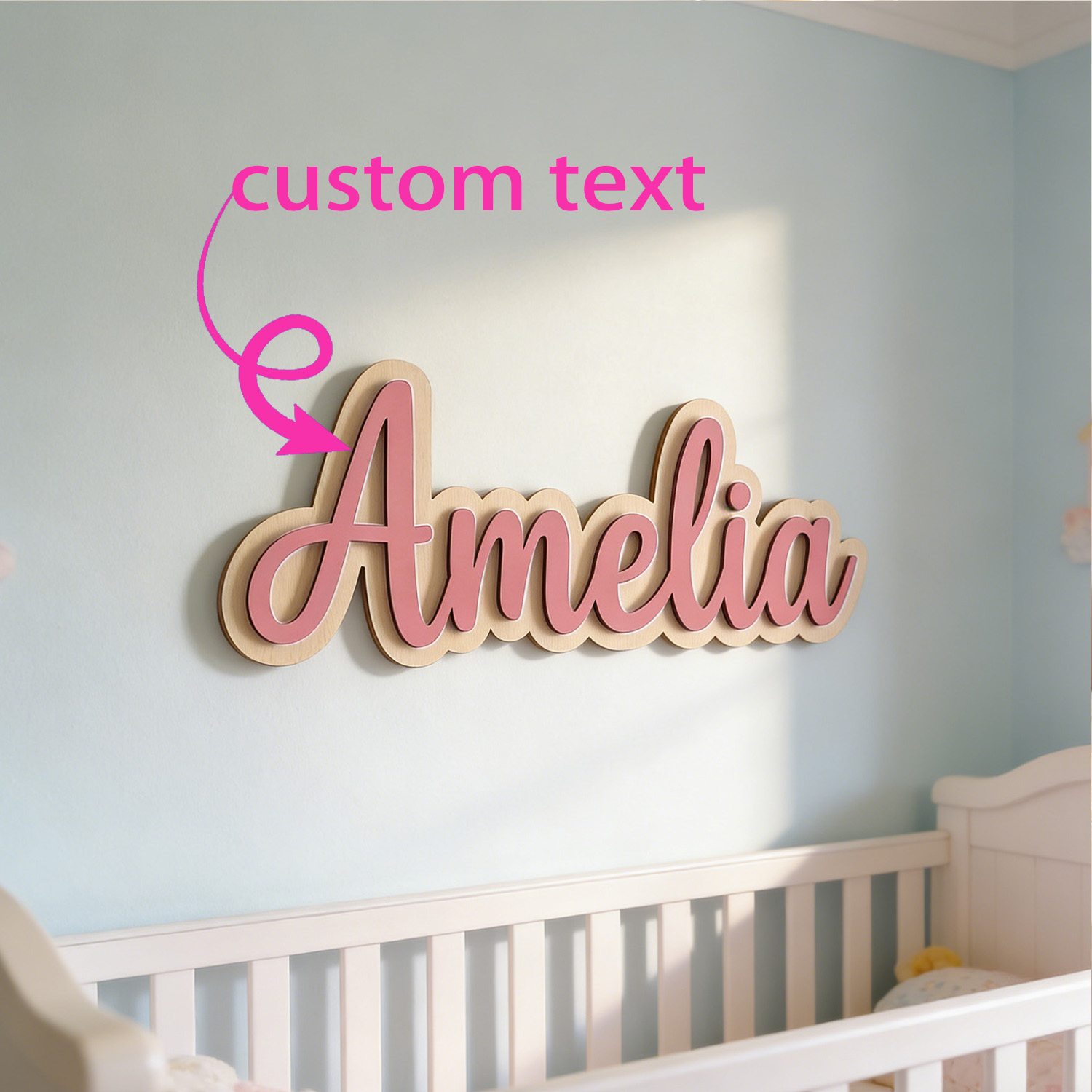 1pc Customized Double-layer Wo - đánh giá và giá Baby Nursery Ornaments