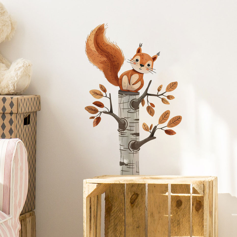 Cartoon Squirrel in a Tree Ani - đánh giá và giá Baby Nursery Package