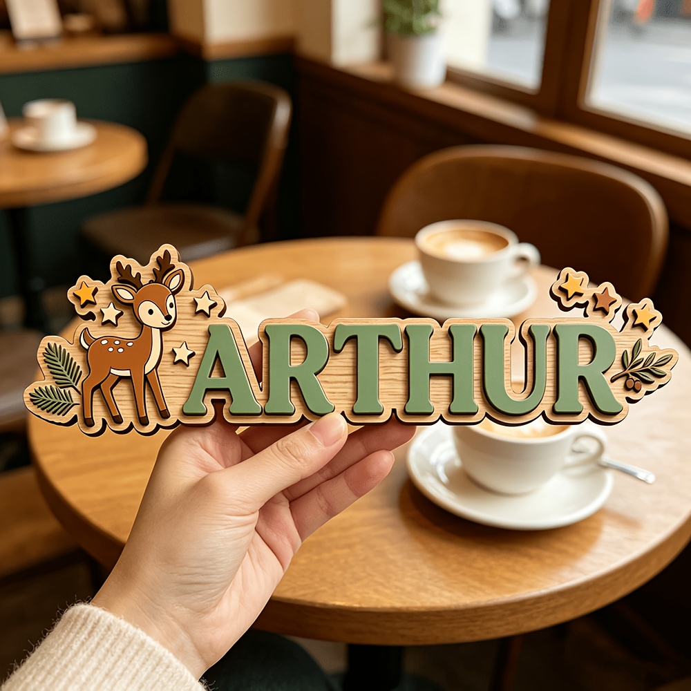 Custom Deer & Star Wooden Name - đánh giá và giá Baby Nursery Hanging Decor