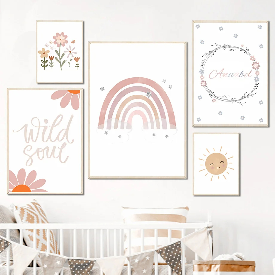 Boho Rabbit Flower Sun Rainbow - đánh giá và giá Baby Nursery Mirror