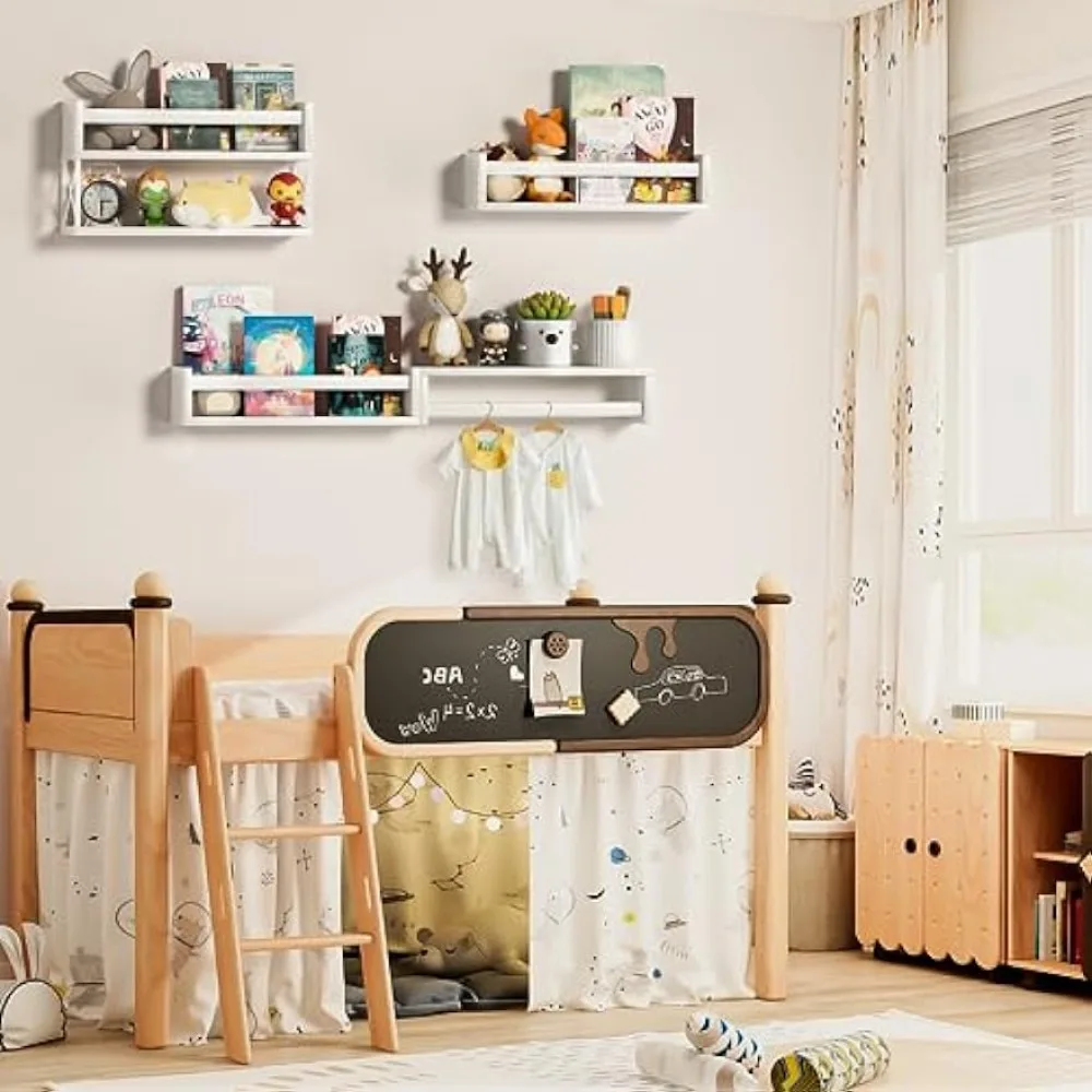 QimCoor Nursery Book Shelves S - đánh giá và giá Baby Nursery Floating Shelves