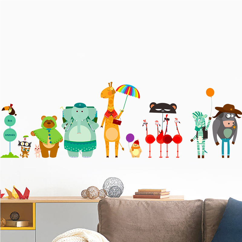 Hoạt Hình Vườn Thú Ga Dán Tườn - đánh giá và giá Baby Nursery Zoo Animals