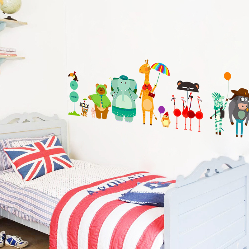 Hoạt Hình Vườn Thú Ga Dán Tườn - đánh giá và giá Baby Nursery Zoo Animals