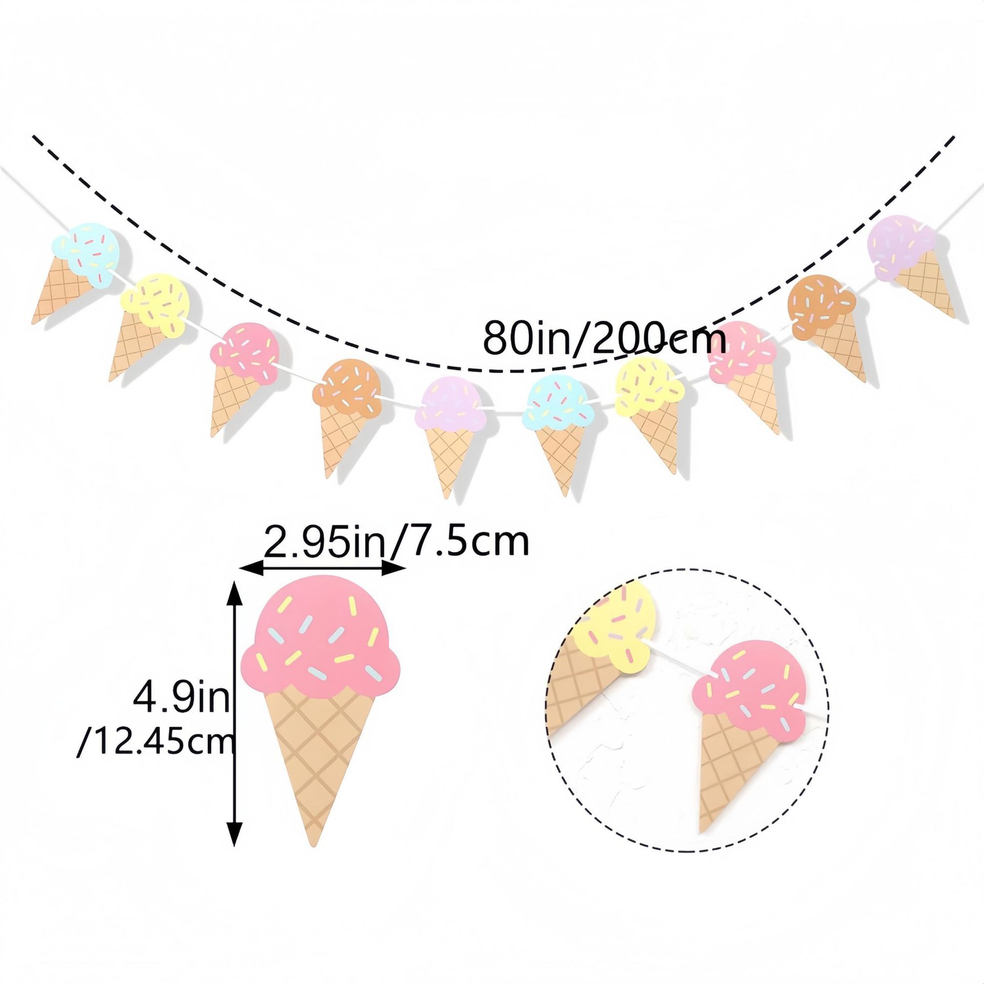 Sweet Ice Cream Theme Paper Ba - đánh giá và giá Baby Nursery Hanging Decor