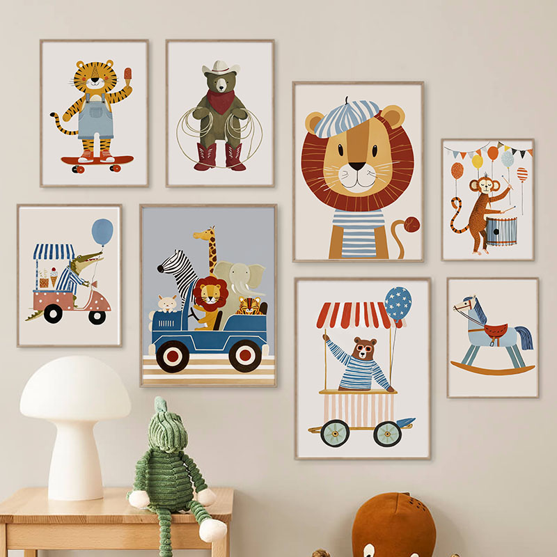 Funny Cartoon Animal Car Ballo - đánh giá và giá Baby Nursery Ornaments