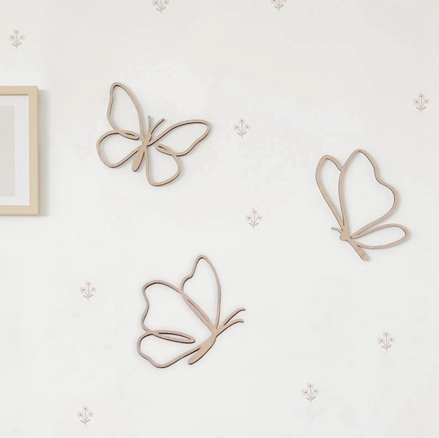 wooden butterflies sign, Woode - đánh giá và giá Baby Nursery Design