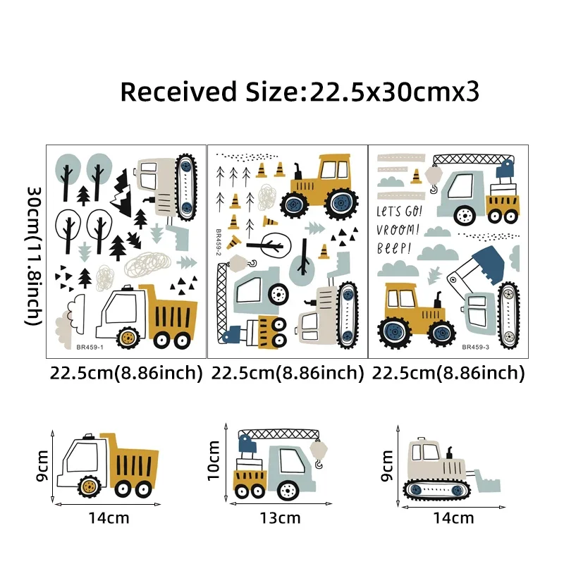Hand Drawn Cute Cars Cargo Tru - đánh giá và giá Baby Nursery Design