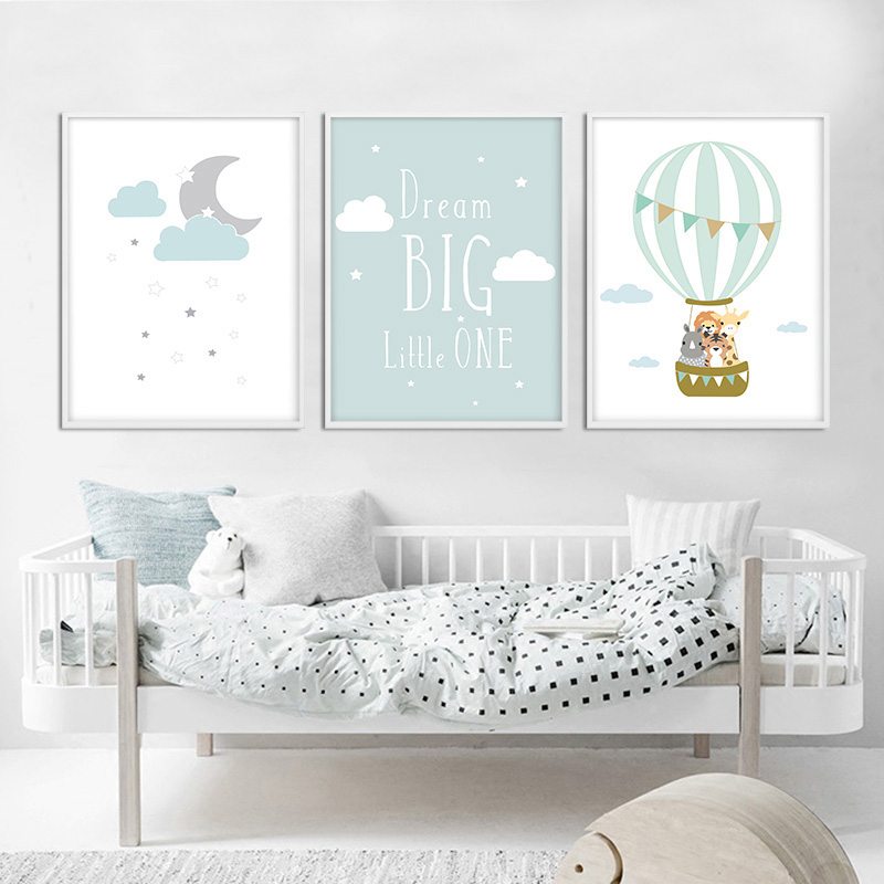 Balloon Moon Nursery Poster Wa - đánh giá và giá Baby Nursery Mirror