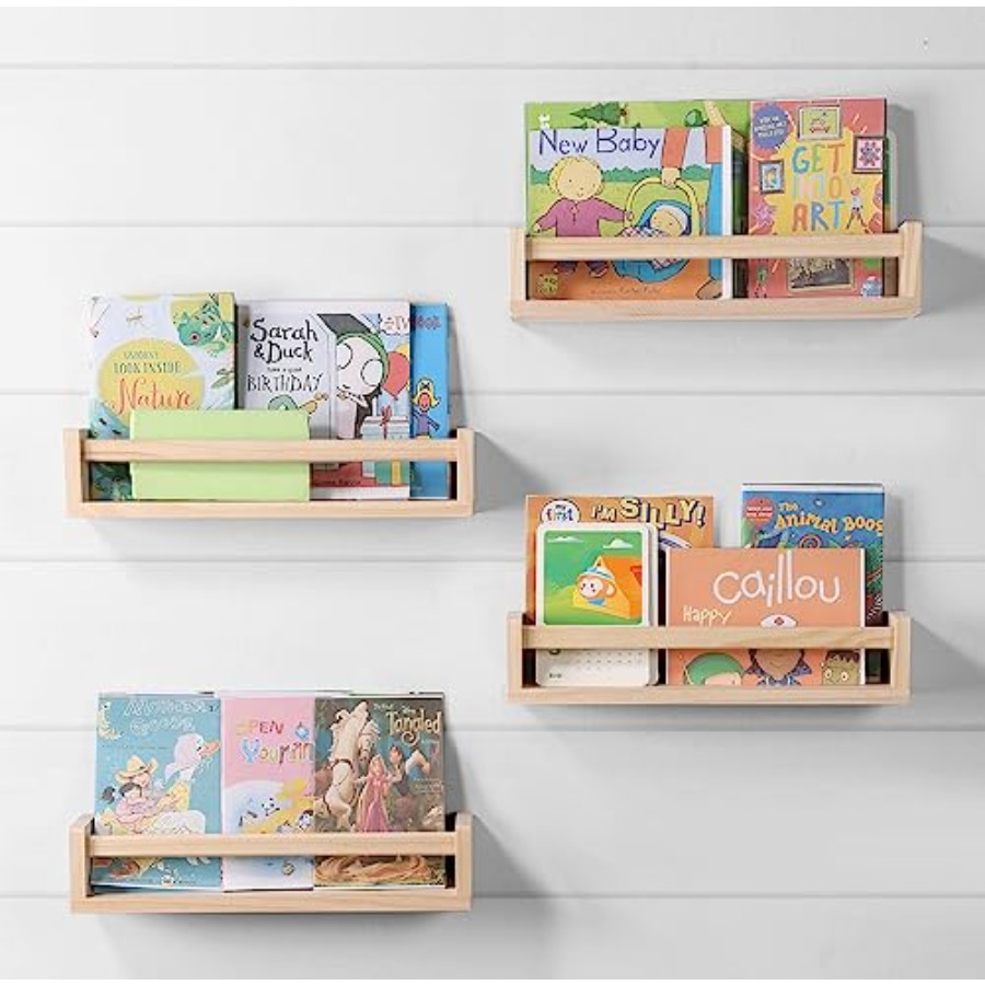 Nursery Room Shelves Set of 4, - đánh giá và giá Baby Nursery Floating Shelves