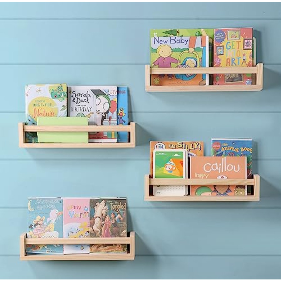 Nursery Room Shelves Set of 4, - đánh giá và giá Baby Nursery Floating Shelves