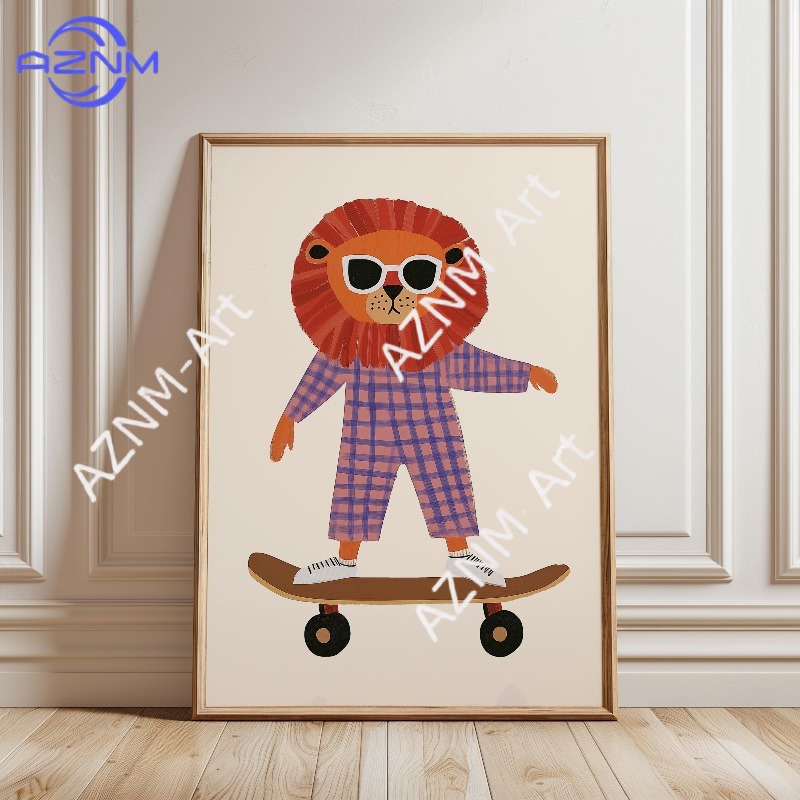 1PC Funny Animal Skateboarding - đánh giá và giá Baby Nursery Ornaments