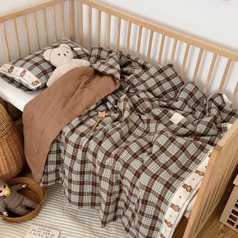 Breathable Grid Linen Quilt fo - đánh giá và giá Baby Nursery Quilts