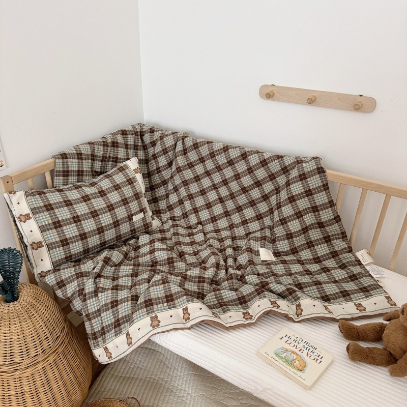Breathable Grid Linen Quilt fo - đánh giá và giá Baby Nursery Quilts