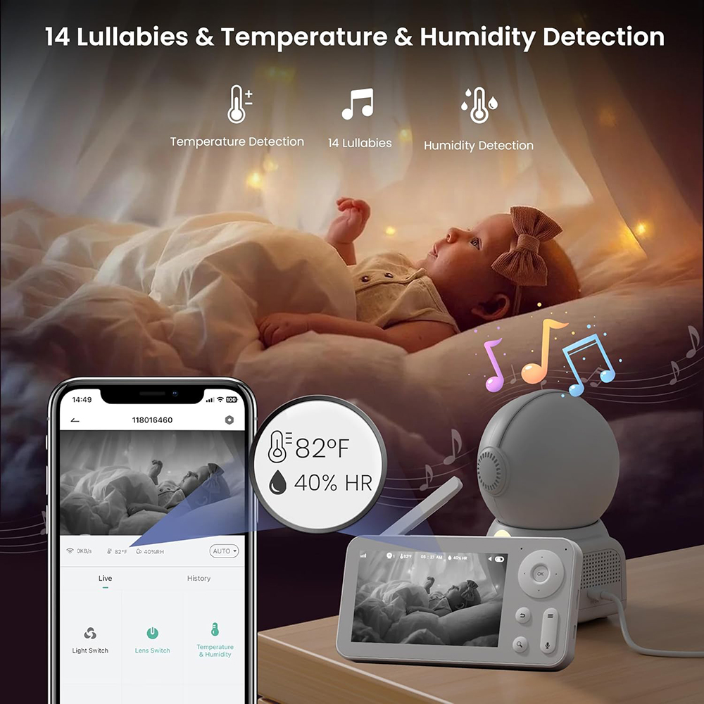 2K Baby Monitor with 2 Cameras - đánh giá và giá Baby Nursery Design