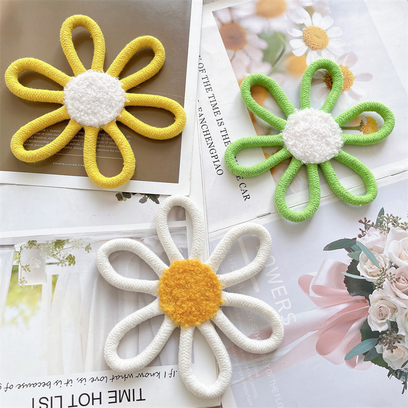 Cotton Rope Woven Daisy Flower - đánh giá và giá Baby Nursery Hanging Decor
