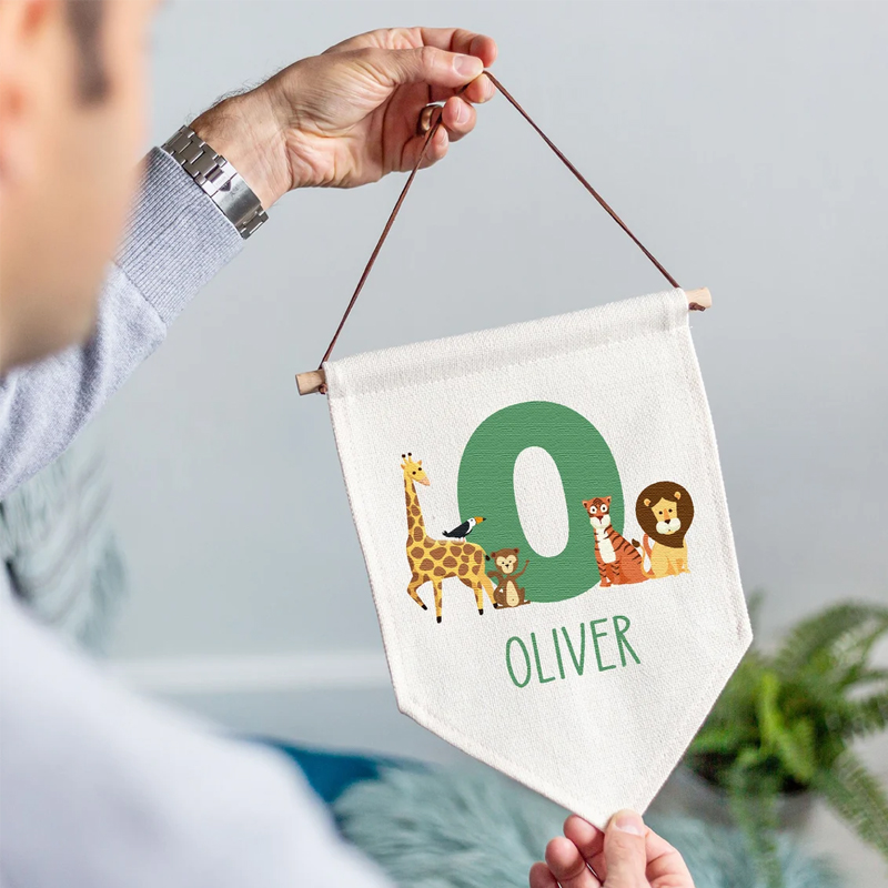 Personalised Name Jungle Anima - đánh giá và giá Baby Nursery Hanging Decor