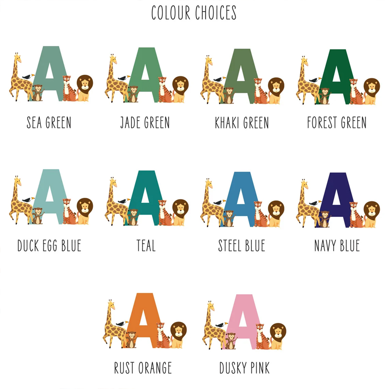 Personalised Name Jungle Anima - đánh giá và giá Baby Nursery Hanging Decor
