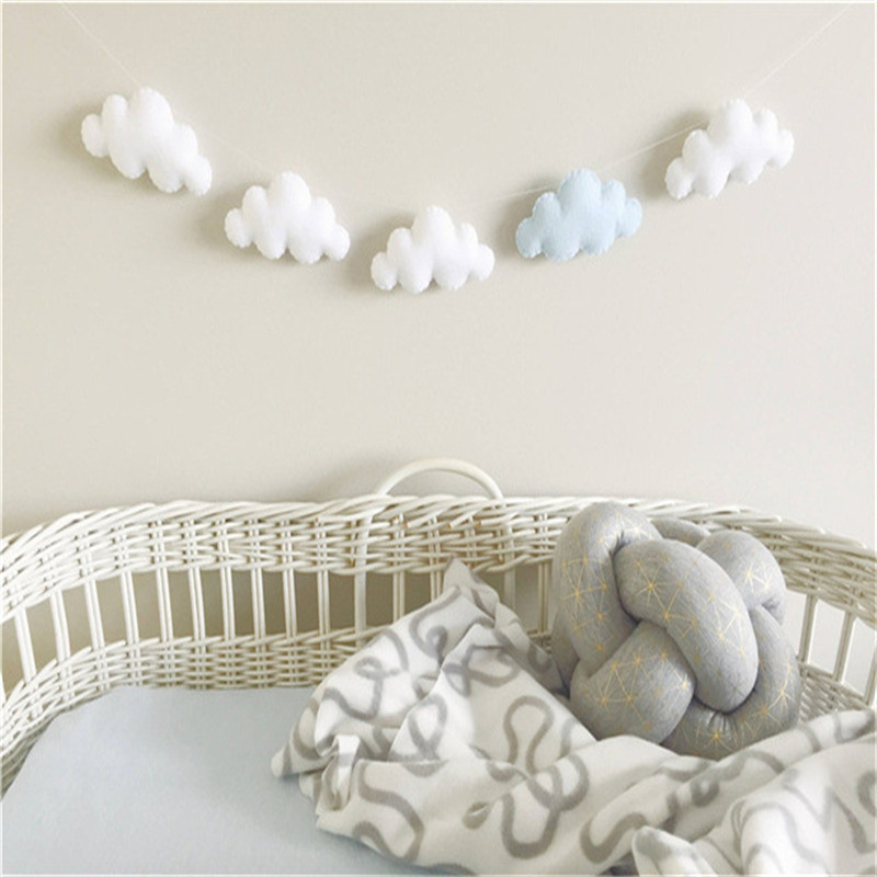 Nordic Felt Cloud Garlands Str - đánh giá và giá Baby Nursery Hanging Decor