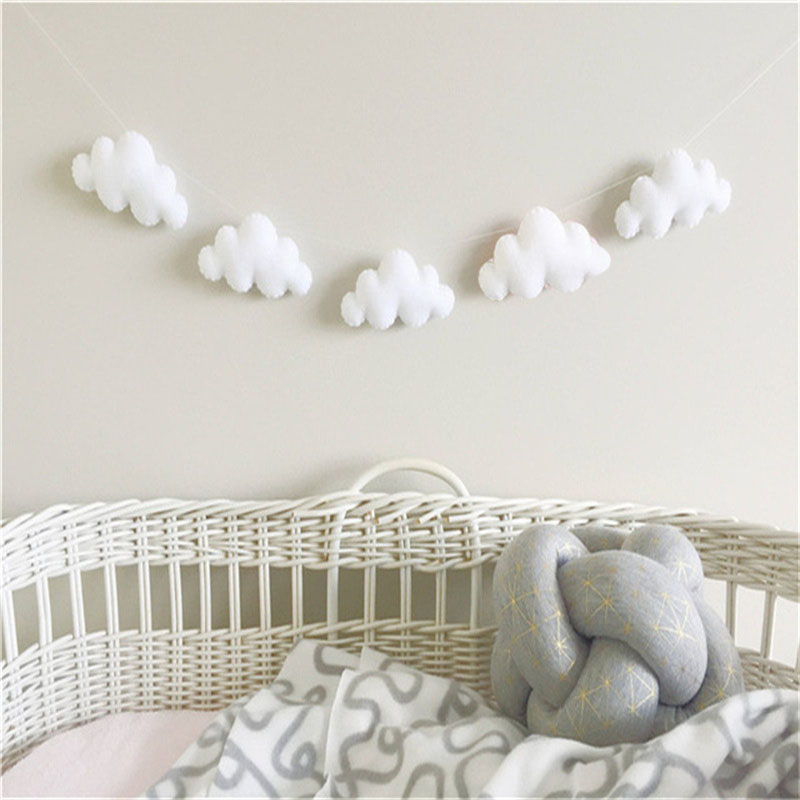 Nordic Felt Cloud Garlands Str - đánh giá và giá Baby Nursery Hanging Decor