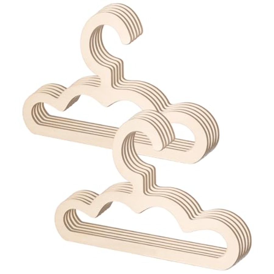 10Pcs Wooden Hangers for Baby  - đánh giá và giá Closet Organizer Baby